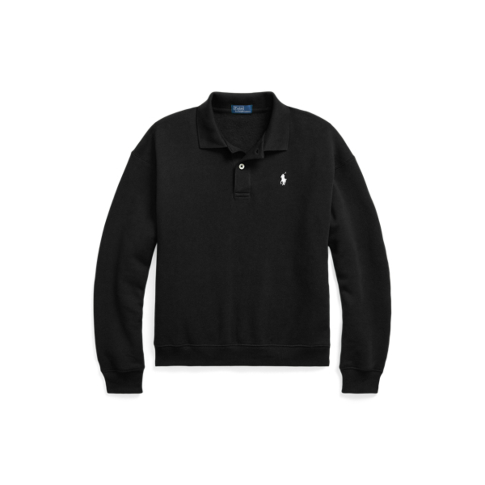 Polo-Collar Fleece Pullover